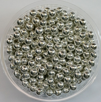 PEREŁKI CUKIERNICZE SREBRNE 0,5 cm 18  gram